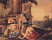 Laurent de la Hyre Mercury Takes Bacchus to be Brought Up by Nymphs oil painting artist